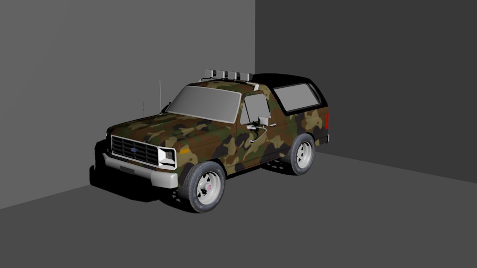 1985 Camouflage Ford Bronco preview image 1